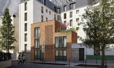 maison T6 neuve à vendre PARIS 19e, surface hab 101.02 m2 (pondérée 109) + jardin 24 m2, terrasses et s-sol.