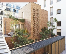 maison T6 neuve à vendre PARIS 19e, surface hab 101.02 m2 (pondérée 109) + jardin 24 m2, terrasses et s-sol.