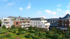 appartement T3 neuf à vendre ROUEN 76000, surface hab. 58.03 m2 + terrasse/jardin 27.84 m2 + parking s-sol