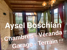 Maison 3 CHAMBRES-VERANDA-TERRAIN-GARAGE ET GRENIER EXPLOITABLE-POMPE A CHALEUR  