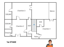 A vendre Aigues-Mortes (Gard)  - Maison intra-muros 4 chambres avec sanitaires privatifs avec patio