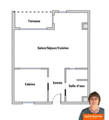 Appartement à vendre T2 rénové avec loggia LE GRAU DU ROI (30)