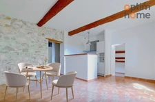 Coudoux : T4 traversant 83m², pierres apparentes, pas de vis-à-vis