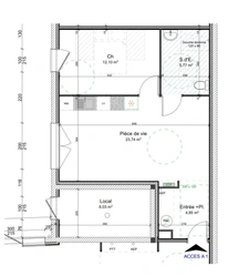Appartement T2 récent avec terrasse – Hyper centre Redon – Résidence sécurisée