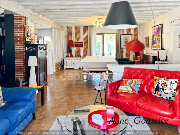 OLIVET, à dix minutes d'Orléans, dans un quartiet calme et privilégié, à vendre grande Maison de Caractère avec jardin clos et arboré de 1437 m2, piscine, jacuzzi, bar extérieur, garage double 