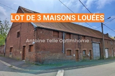 Le Cateau - Opportunité d'investissement locatif - rentabilité immédiate : Ensemble de 3 maisons louées 