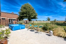 BEAURAIN 59730 - Longère individuelle modernisée sur 1240m² clos, arboré & vue sur campagne