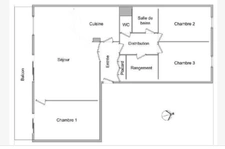 VILLEURBANNE La Doua – à vendre T4, 3 chambres, traversant rénové de 90 m² avec balcon, cave