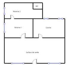 Local commercial 3 pièces 88m²