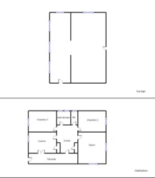 Maison 3 pièces 70m²
