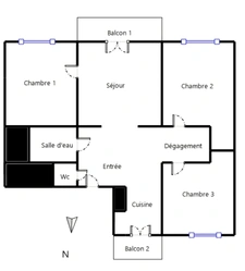 Appartement 4 pièces 62m²