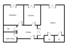 Appartement 2 pièces 46m²