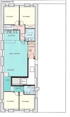Dpt Moselle (57), à louer ZIMMING appartement 95,45 m², 3-4 chambres , garage et cave 