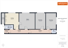 CHASSE SUR RHONE – APPARTEMENT T3 DE 80 M2– 10 MIN GARE TER