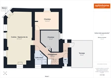 MOIDIEU-DETOURBE (38) - APPARTEMENT T3 RENOVE – TERRASSE PANORAMIQUE – GARAGE DOUBLE – CENTRE VILLAGE