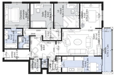 Appartement de Standing T5 (3 chambres) 105 m² à Nantes (Hippodrome)