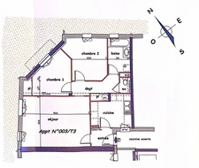 Appartement T3 72 m2, RDC -  PLEURTUIT centre