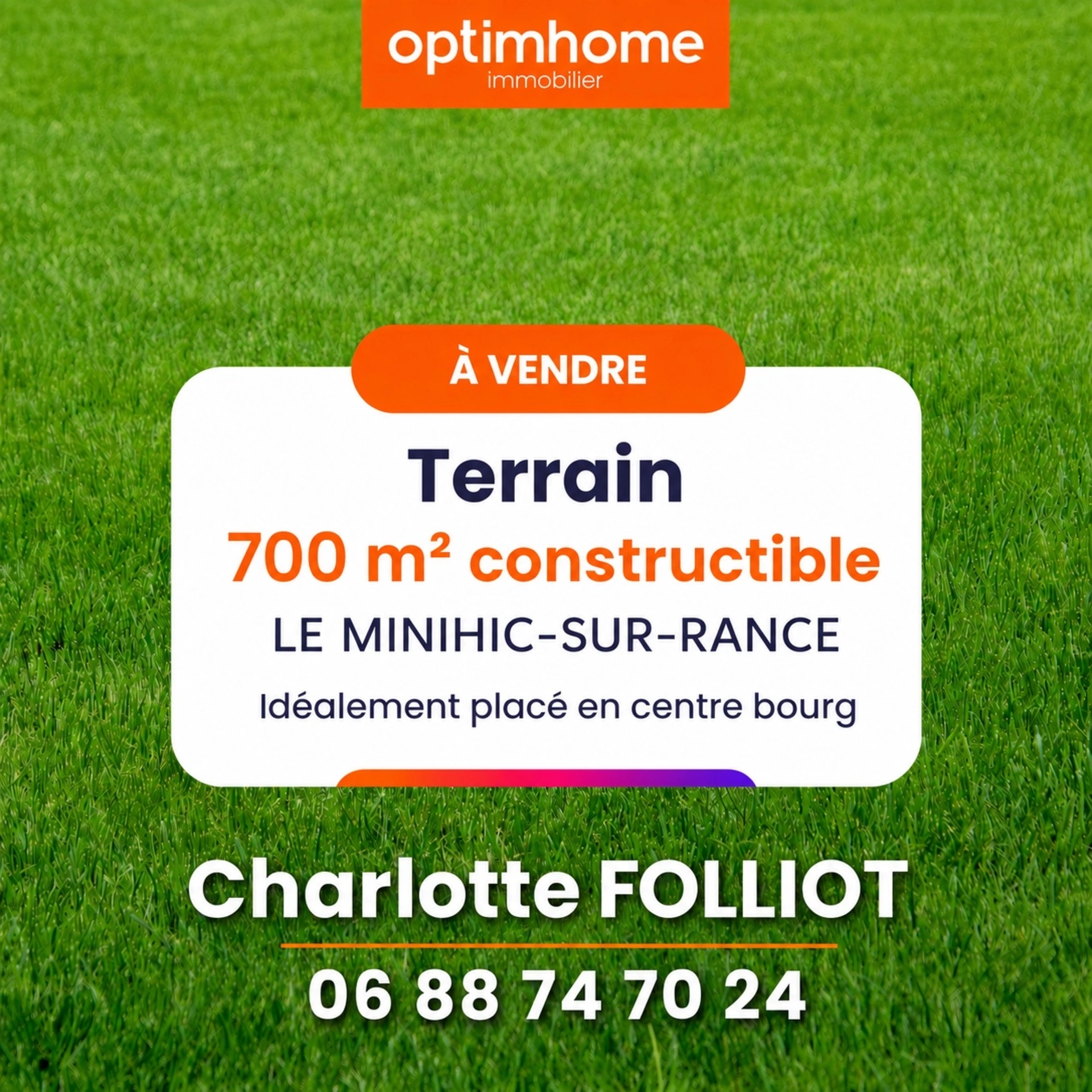Le Minihic-sur-Rance - Terrain constructible viabilisé de 700 m2 en plein cœur du bourg · à Le Minihic sur Rance · 260 000 €