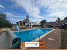 Maison en pierre, 2 ha et piscine avec revenus locatifs