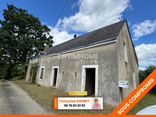 Maison 3 pièces - 52 m² - Terrain 6 900 m² avec mare - SAINT AOUT (36) - 22 000 €