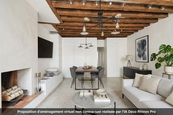 3 pièces esprit loft, au calme absolu dans le Haut-Marais