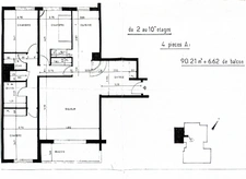 Appartement à vendre 4 pièces COURBEVOIE (92)