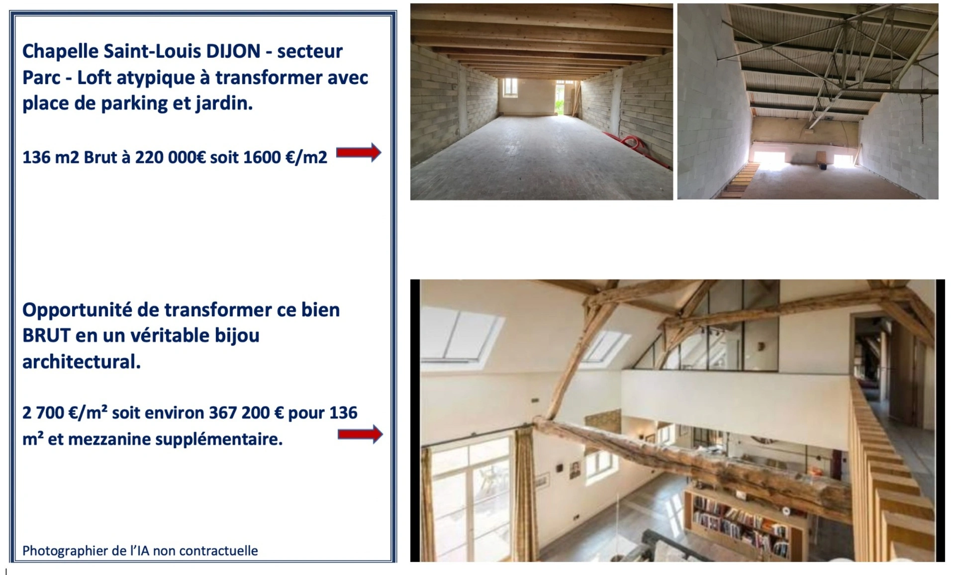 Immeuble 136 m² · à Dijon · 136 m² · 220 000 €