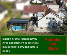 Fontaine-lès-Dijon Maison à vendre 7 pièces- 4 chambres 188m2 sur 800m2