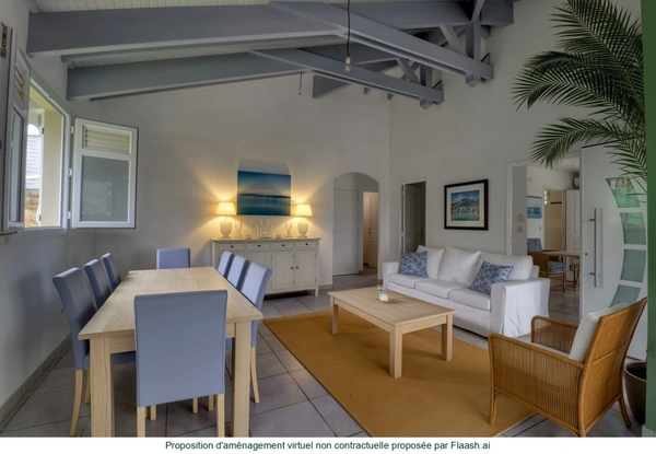 Villa T4 récente avec vue dégagée et terrain piscinable – Le Marin