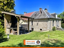 Maison 3 chambres, 1 bureau, grand jardin, très bon état
