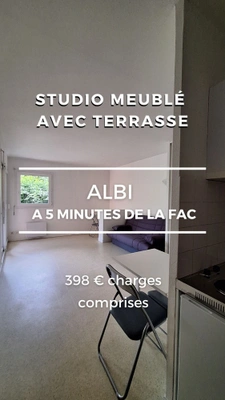 Studio Etudiant meublé à 450 m de la fac Champollion Albi