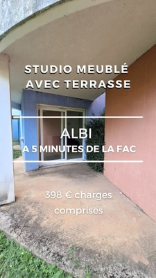 Studio Etudiant meublé à 450 m de la fac Champollion Albi