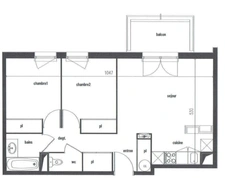 Appartement à louer 3 pièces MOURENX (64)