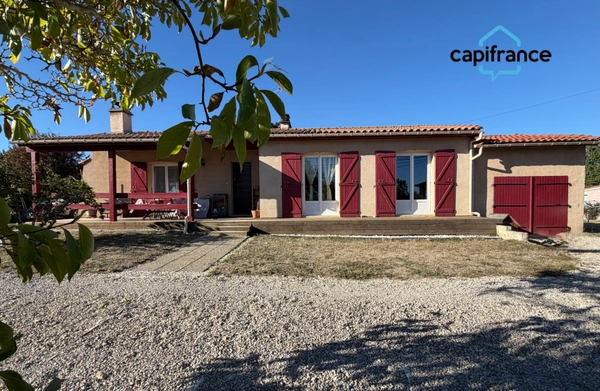 Toulouse 20 min, Roquesérière, maison de plain-pied T4, 90 m² , terrain de 1500 m² 
