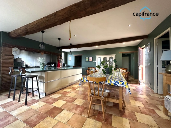 Salvagnac 81, magnifique propriété T9-T10 450 m² (dont 3 Gîtes loués), terrain de 1.6 hectares 
