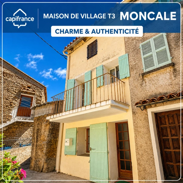 Maison de village  100 m² avec terrasse et jardin, fort potentiel à Moncale.