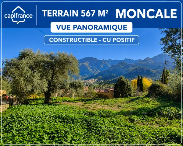 EXCLU VENTE : Terrain à batir, de 567,00 m² MONCALE (20) CU positif