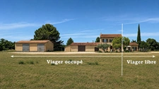 CARPENTRAS (84) | VIAGER - Maison de 215 m² habitables avec revenu locatif sur un terrain agricole de 7 175 m²