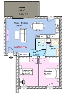 Appartement 3 pièces CUVRY (57)