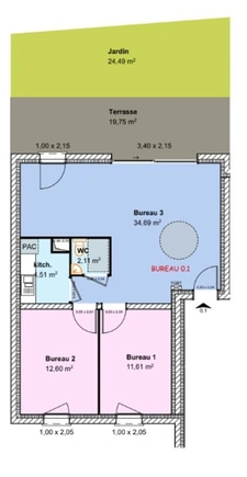 Appartement à 3 pièces  (57)