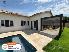 Maison contemporaine 2021 – DPE A – Plain-pied – Piscine chauffée – Prestations haut de gamme – Quartier calme et privilégié.
