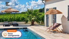 Maison contemporaine 2021 – DPE A – Plain-pied – Piscine chauffée – Prestations haut de gamme – Quartier calme et privilégié.