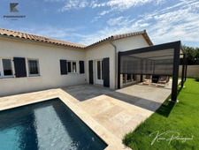 Maison contemporaine 2021 – DPE A – Plain-pied – Piscine chauffée – Prestations haut de gamme – Quartier calme et privilégié.