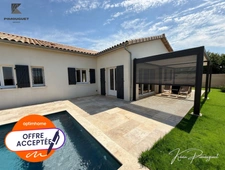 Maison contemporaine 2021 – DPE A – Plain-pied – Piscine chauffée – Prestations haut de gamme – Quartier calme et privilégié.