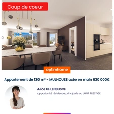 Résidence ou Investissement PRESTIGE - Appartement 5 Pièces (dont 1 Studio Indépendant) + 2 stationnements intérieurs – Mulhouse