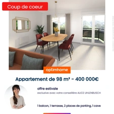 EXCEPTIONNEL et EXCLUSIF- ATTIQUE Élégant Appartement 4 Pièces avec balcons Cave et Parkings