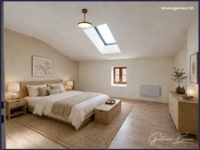 À vendre - Maison Longère 7 pièces en pierre rénovée - 230m² + dépendances - porche d'entrée - cour et jardin à Maillé 86190