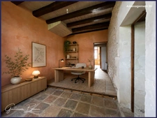 À vendre - Maison Longère 7 pièces en pierre rénovée - 230m² + dépendances - porche d'entrée - cour et jardin à Maillé 86190