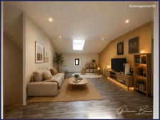 À vendre - Maison Longère 7 pièces en pierre rénovée - 230m² + dépendances - porche d'entrée - cour et jardin à Maillé 86190