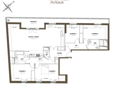 PUTEAUX 92800 on the TOP FLOOR - Rooftop Duplex of 118 m² Carrez with 56 m² terrace in a small exceptional condominium, near Défense. T5 with 4 bedrooms, and 2 underground parking spaces.